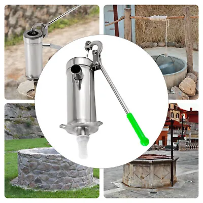 Hand Well Pump Manual Deep Water Pump Stainless Steel Handheld Press Suction • $35.15