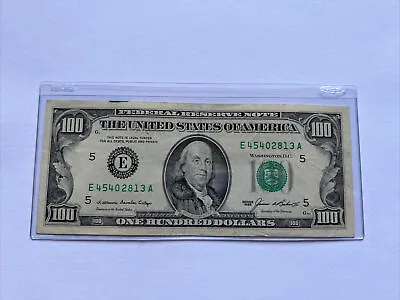 Series 1985 US One Hundred Dollar Bill Note $100 ~ Richmond ~ E 45402813 A • $134.66