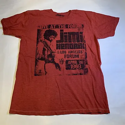 Jimi Hendrix Los Angeles April 26 1969 Poster Red Graphic T Shirt Sz M • $45