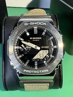 Casio G-Shock GM2100C-5A Casioak Men's Watch Digital/Analog Beige Cloth Band • $169.99