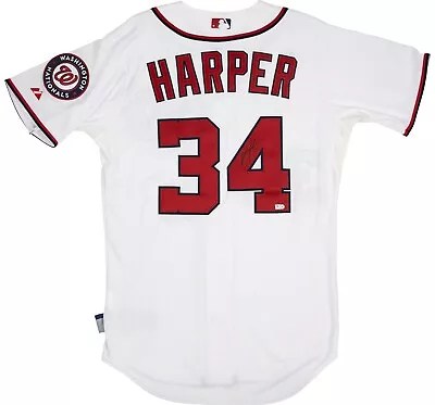 Bryce Harper Signed Authentic Washington Nationals Game Model Jersey Beckett COA • $799