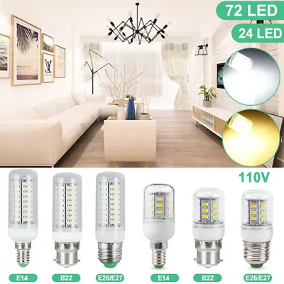 1/5/10PCS LED E27 E14 B22 Warm/White LED Corn 5730 SMD Bulbs Lamp Light 110V • $6.79