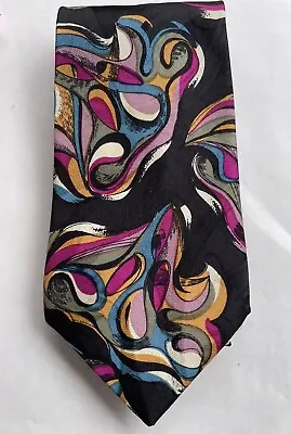 Screenplay Martin Wong Pink Black Geometric Men's Neck Tie • $12.99