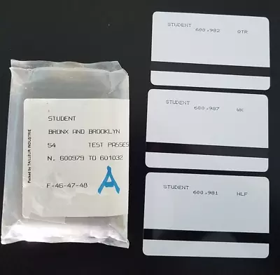 Rare NYC Metrocard Test STUDENT  Rare Blank MInt Back. Unused • $18