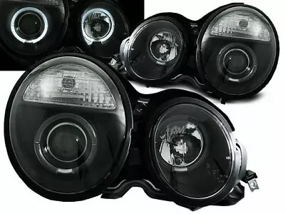 Mercedes W210 E-class 1995 1996 1997 1998 1999 Headlights Lpme30 Angel Eyes • $458.35