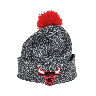 Chicago Bulls NBA Basketball Bobble Beanie Hat By Mitchell & Ness • £14.99