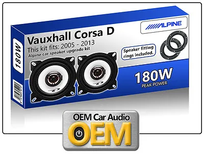 Vauxhall Corsa D Rear Door Speakers Alpine Car Speaker Kit With Adapter Pods • £56.99