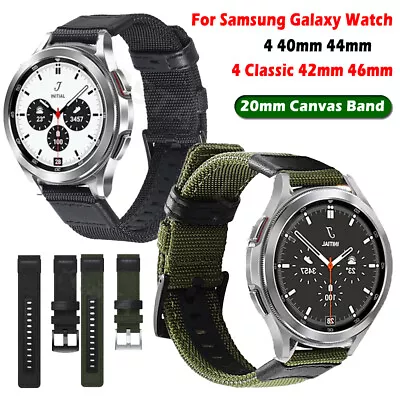 For Samsung Galaxy Watch 6 40 44mm 6 Classic 43mm 47mm Nylon Leather Strap Band • $12.12