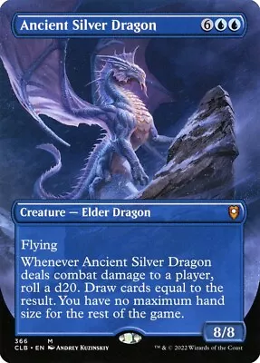 Ancient Silver Dragon ( Borderless ) NM - Commander Legends: Baldur's Gate MTG • $35