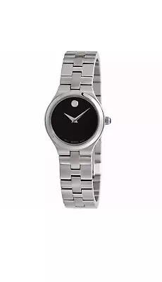 Brand New Movado Juro Women's Stainless Steel Black Dial Watch 0607444 • $299