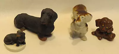 Lot Of 4 Dachshund Figurines Different Styles - Height - Ceramic - Resin - Japan • $21.21