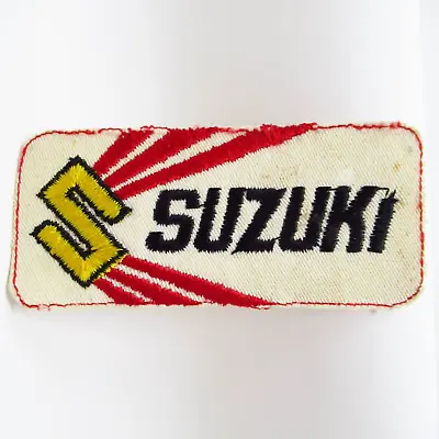 $2.95 • Buy Suzuki - Motorcycles - Auto - Red Rays Logo - Vintage Patch - Yellow  S 