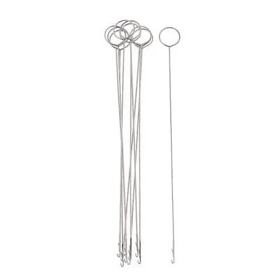 10Pcs Metal Loop Turner With Latch Hooks For Button Loops String Belts Craft • £7.97