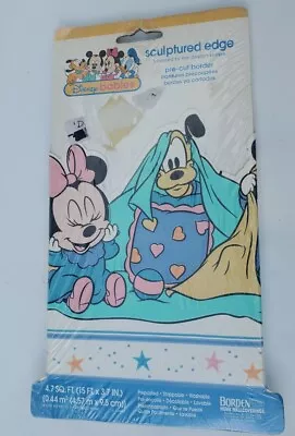 Vtg Disney Babies Nursery Decorative Wall Border Mickey Mouse Minnie Pre Cut • $9.99