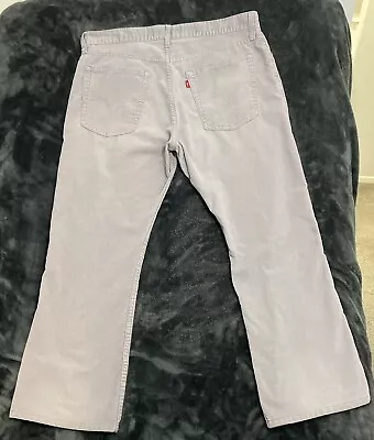 Rare Levis Jeans Mens 36x30 Gray 527 Bootcut American Preppy Corduroy Twill • $22.88