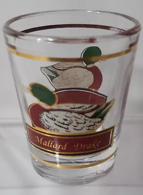 Vintage Culver Mallard Drake Duck Shot Glass Hunting Lodge 2.25  Tall • $5