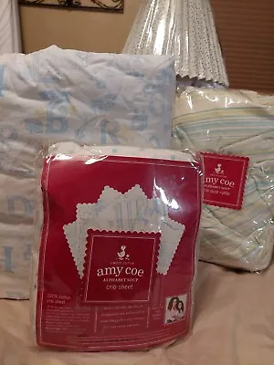NWOT Amy Coe Infant Designer LIMITED EDITION Blue/white 8  Pcs Crib Bedding Set • $150