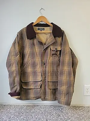 British Millerain Men's XL Adirondack Waxed Canvas Hunting And Shooting Coat • $129