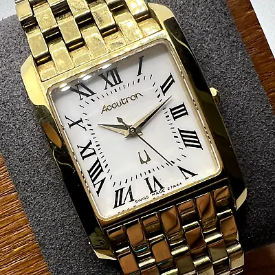 Bulova Accutron T9 Tank Gold-Toned Men's Wristwatch RUNNING  NICE!  • $149.99