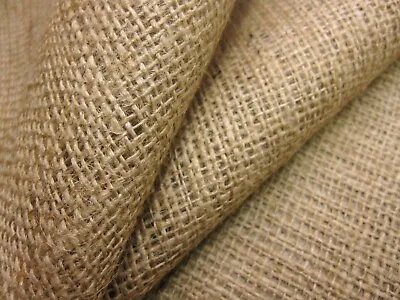 Natural Hessian Upholstery Fabric SOLD PER METRE 40 W Jute Sack Craft Garden Use • £3.97