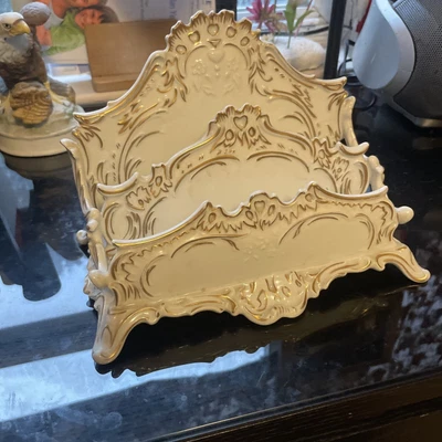 $150 • Buy Vtg White Porcelain Desk Letter Holder Gerold Porzellan Bavaria