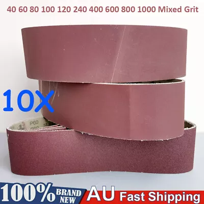 100 X 915mm 914mm Sanding Belt 40~1000 Grit For Metal Wood Grinding Abrasive X10 • $24.95