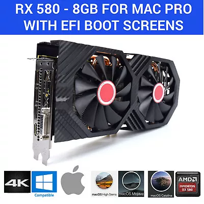 Apple Mac Pro AMD RX580 8GB PCI-E Video Card OSX Mojave Big Sur Monterey RX 580 • $275