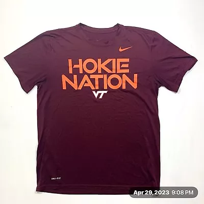 Nike Virginia Tech Shirt Men’s Large The Nike Tee Dri-Fit Burgundy • $15