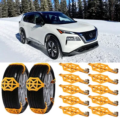 10pcs Snow Chains Winter Driving Anti-Skid Emergency For Nissan Rogue Murano AWD • $57.20