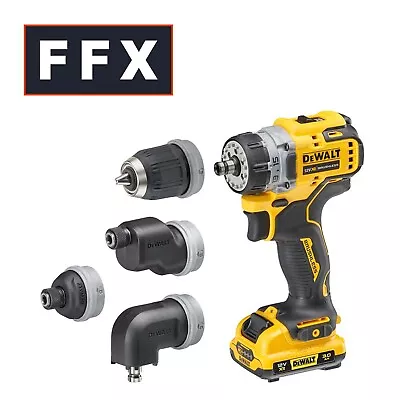 DeWalt DCD703L2T-GB 12V 2x3Ah XR BL 4x Multi-Head Drill Driver Brushless Compact • £195