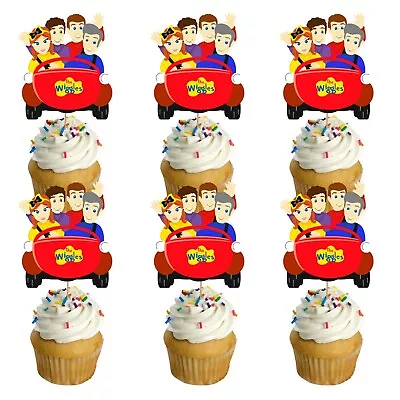 12x Wiggles Big Red Car Cupcake Topper. Cake Party Supplies Lolly Loot Bag Flag • $10.50