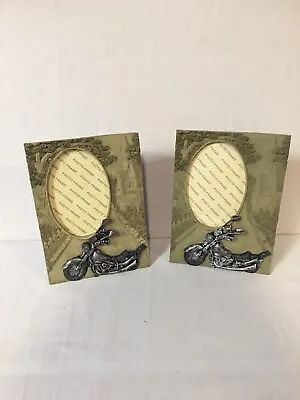 Two Textured Motorcycle Theme Picture Frames  • $9.50
