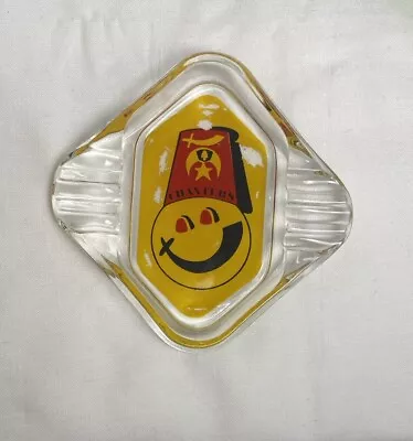 Vintage Shriners Club Smiley Face Glass Ashtray - Chanters • $10