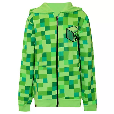 Minecraft Childrens/Boys Creeper Character Hoodie NS336 • £22.03