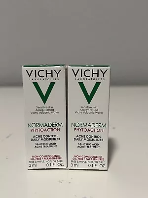 Vichy Normaderm PhytoAction Acne Control Moisturizer - Lot Of 2 Minis. 0.1 Oz Ea • $8.30