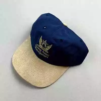 Vintage Kangol Hat Cap Strapback Blue Tan Leather Adjustable Finance Hip Hop 90s • $19.99