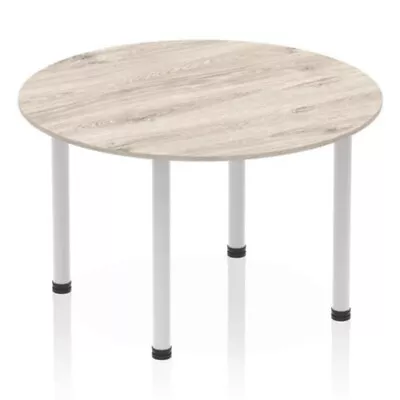 Impulse 1200 Round Meeting Table Grey Oak • £171.01