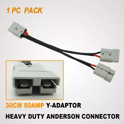 $14.95 • Buy 50a Amp Anderson Plug Wiring Y Adaptor Splitter Extension Connector Cable 12v Dt