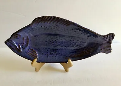 Thora Ovenware Bake Ware Beautiful Blue Salmon Fish Platter  16  Long  8  Wide • $19.98
