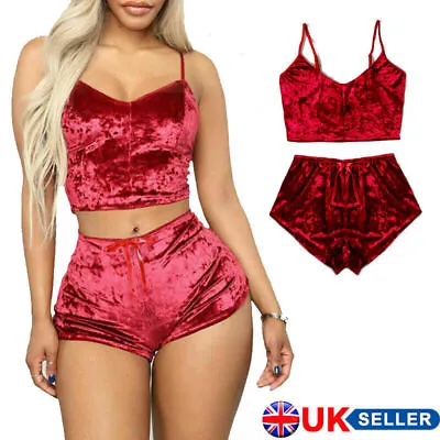 Womens Pyjamas Set Nightwear Ladies Cami Shorts Pjs Lingerie Sexy Sleepwear UK • £4.89