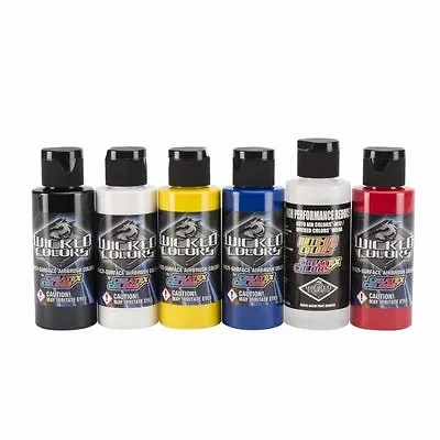 £49.25 • Buy Airbrush Paint - Wicked Primary Set 6 X 60ml - W101-00