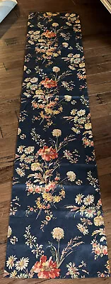 Pottery Barn Table Runner 90” Long 18” Wide Navy Floral Beautiful! Free Shipping • $45