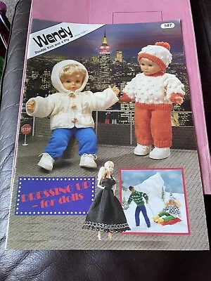 £0.99 • Buy Wendy  - Dressing Up For Dolls   -  Vintage Knitting Pattern Baby Doll Barbie