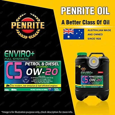 Penrite Full Synthetic Enviro+ C5 0W-20 Engine Oil 10L DPF Compatible • $181.37