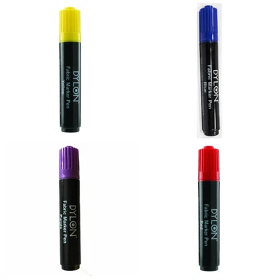£5.50 • Buy Set Of 2 Dylon Permanent Fabric Marker Pen Painting Fixed By Ironing The Fabric