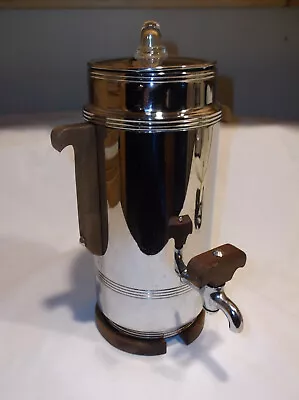 Vintage Coffee Percolator Electric - MANNING-BOWMAN  Art Deco Chrome #4830 • $39.95