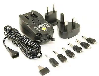 1000mA Output 3V 4.5V 5V 6V 9V 12v AC/DC Adapter By HQ Replacement Universal • £17.92