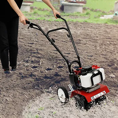 52CC 2 Stroke Mini Tiller Cultivator Gas Powered Rototiller Garden Farm Tiller • $182