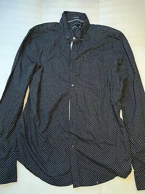 Cactus Shirt Adult XL Black Polka Dot Slim Fit Button-Up Long Sleeve Men • $16.85