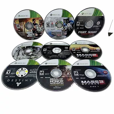 Lot Of 9 Microsoft Xbox 360 Games Disc Only Read Description 3 Bonus Discs • $9